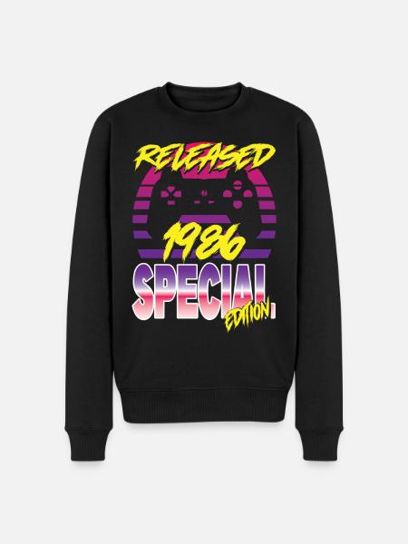 Released 1986 Special Edition - Männer Premium Bio Pullover - Schwarz