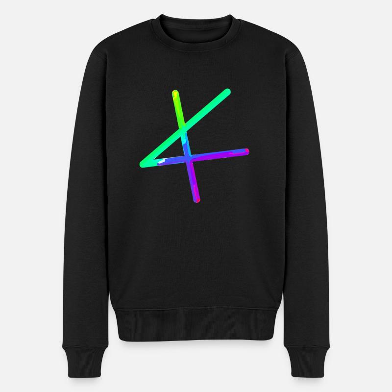 Alpha | Symbol | griechisches Alphabet - Männer Premium Bio Pullover - Schwarz