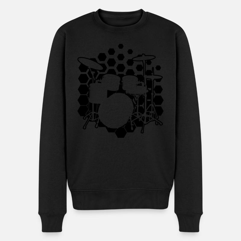 Drummer Drums Drumming - Pull Premium bio Homme - noir