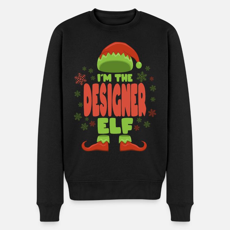 Designer Elfe de Noël - Pull Premium bio Homme - noir