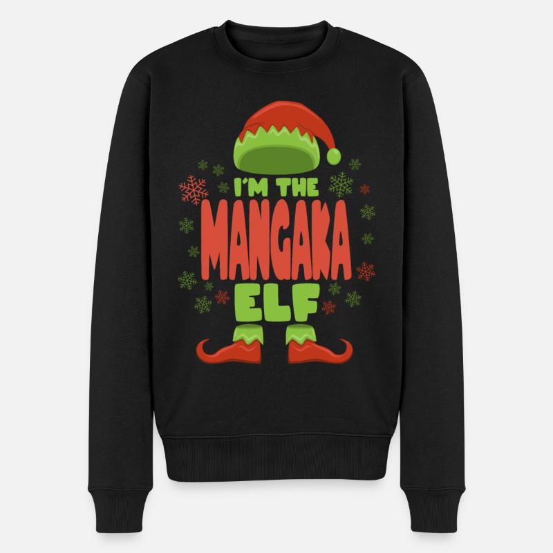 Elfe de Noël Mangaka - Pull Premium bio Homme - noir