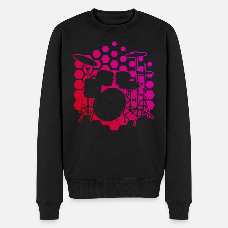 Batterie Percussionniste Batteur Hommes - Pull Premium bio Homme - noir