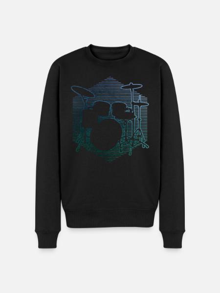 Drumming Drums Women Drummer - Men's Premium Organic Jumper - black