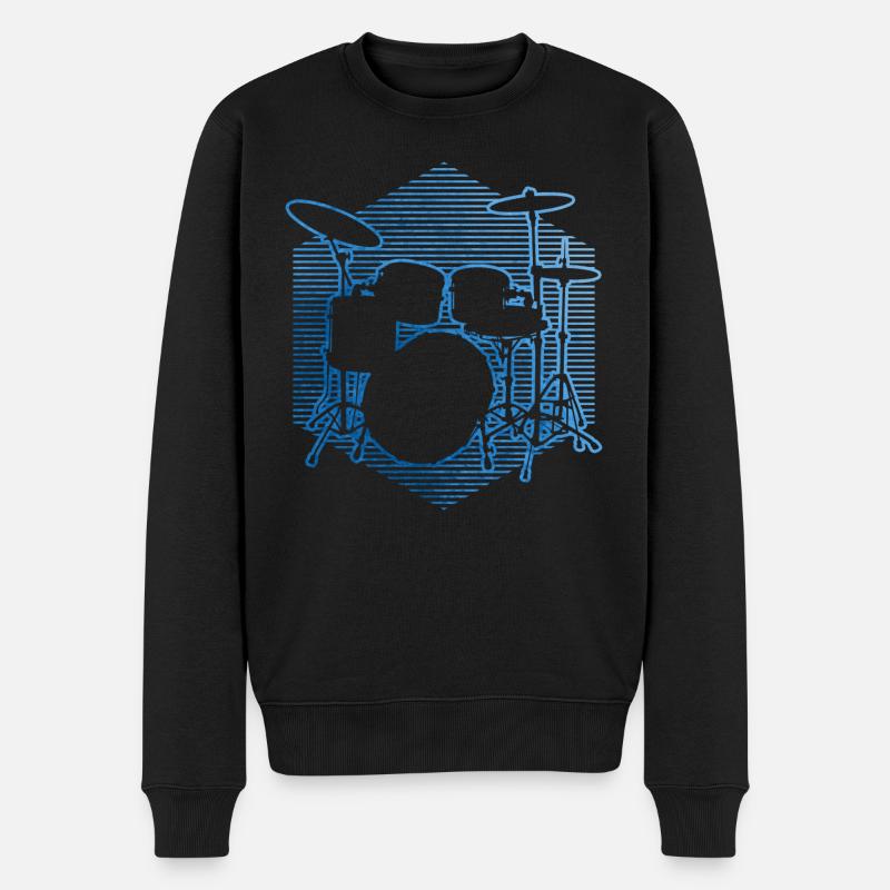 Drum Kit percussionniste batteur - Pull Premium bio Homme - noir