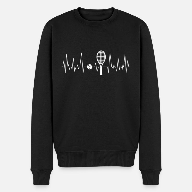 Heartbeat Tennis - Pull Premium bio Homme - noir