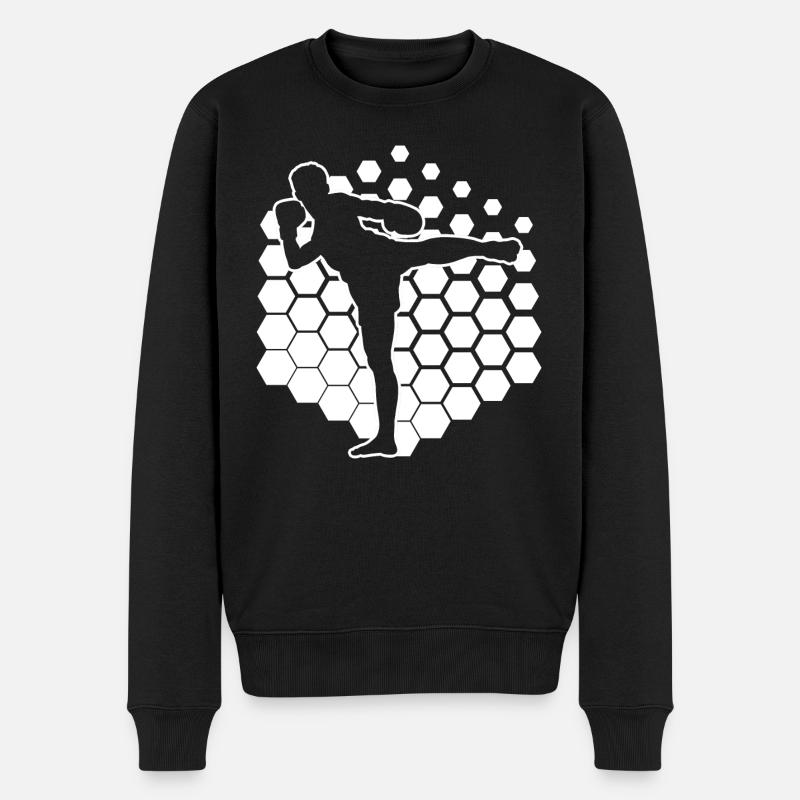 Thaiboxen Thaiboxer Damen Thaiboxing Thaibox - Männer Premium Bio Pullover - Schwarz