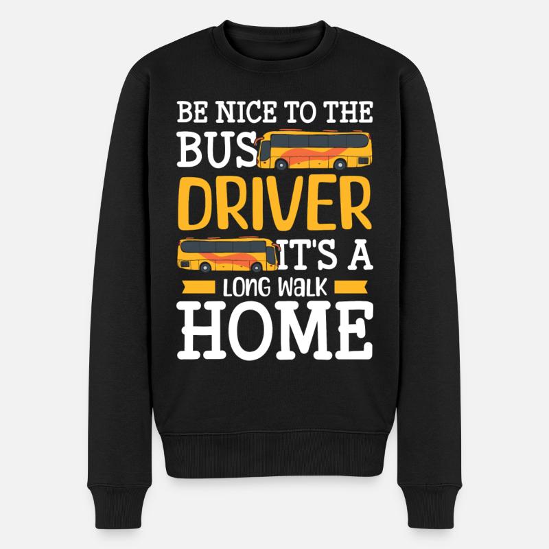 Fahrer Busfahrerin Reisebus - Männer Premium Bio Pullover - Schwarz