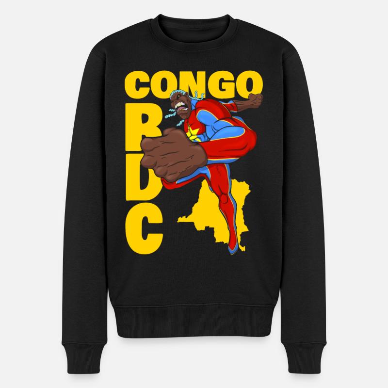 CONGO RDC - Pull Premium bio Homme - noir