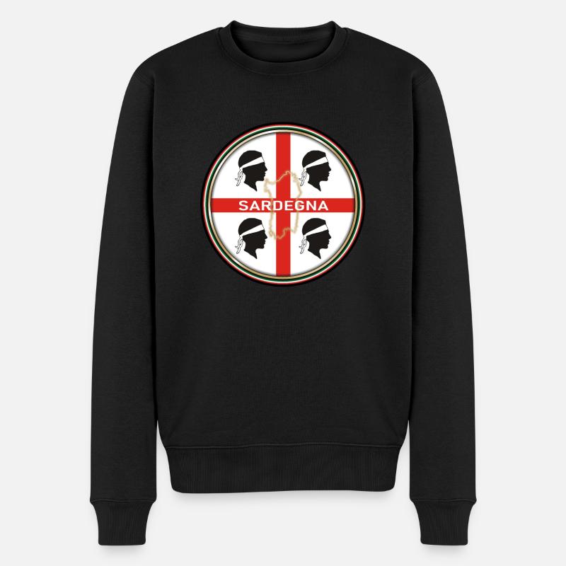 Emblem Sardiniens - Männer Premium Bio Pullover - Schwarz