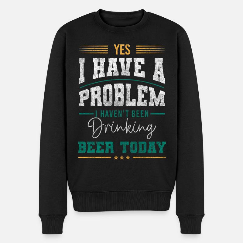 Problems Fun Saying Cool - Men's Premium Organic Jumper - black