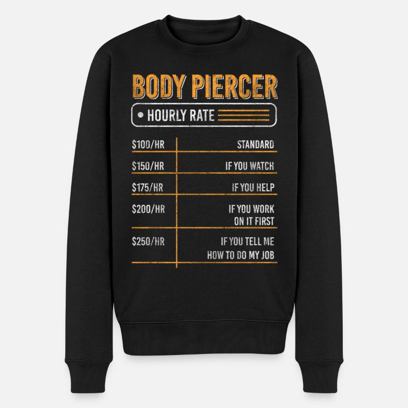 Aiguille de perçage - Pull Premium bio Homme - noir