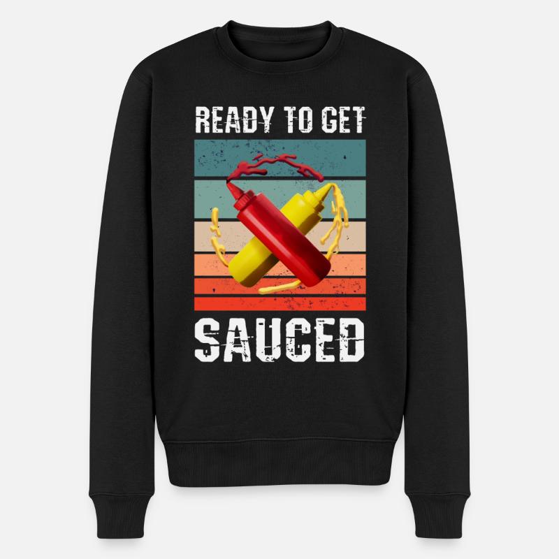 Ready to get sauced - Men's Premium Organic Jumper - black