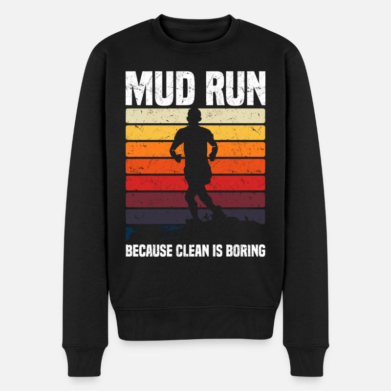 Schlammlauf - Männer Premium Bio Pullover - Schwarz
