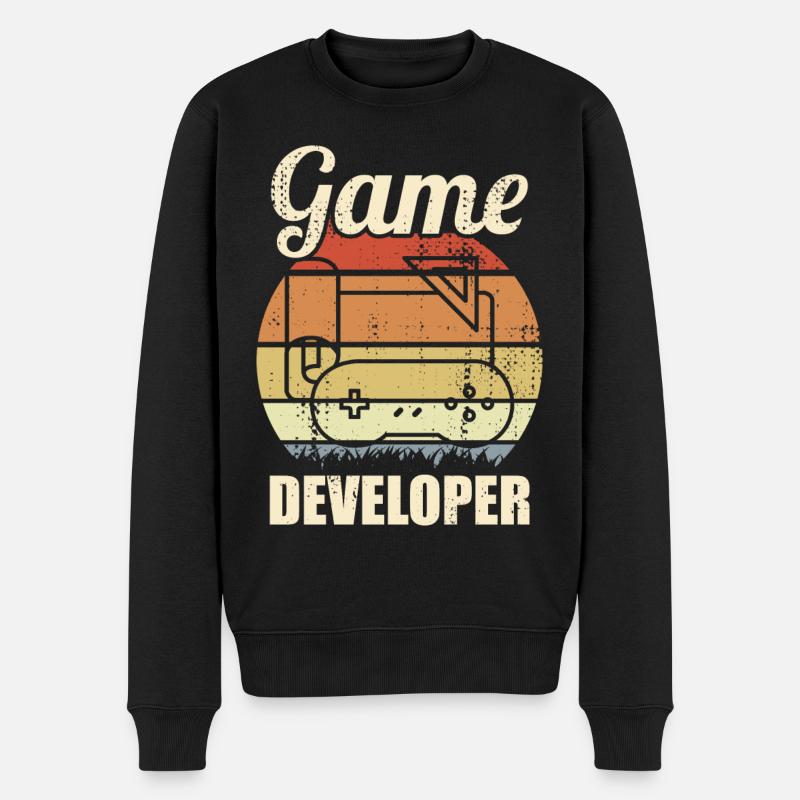 Spieleentwicklung - Männer Premium Bio Pullover - Schwarz