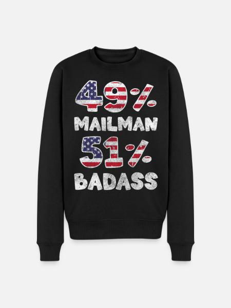Post Kurier Briefzusteller - Männer Premium Bio Pullover - Schwarz