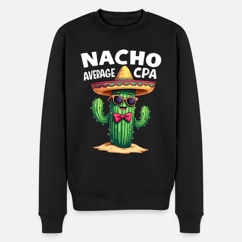 Nicht nur ein gewöhnlicher Steuerberater, Kaktus - Männer Premium Bio Pullover - Schwarz