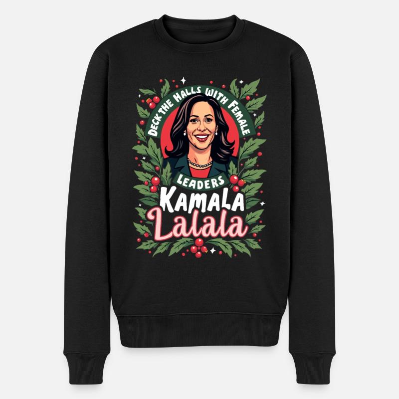 Kamala LALALA Weibliche Führung 2024 Wahlen - Männer Premium Bio Pullover - Schwarz