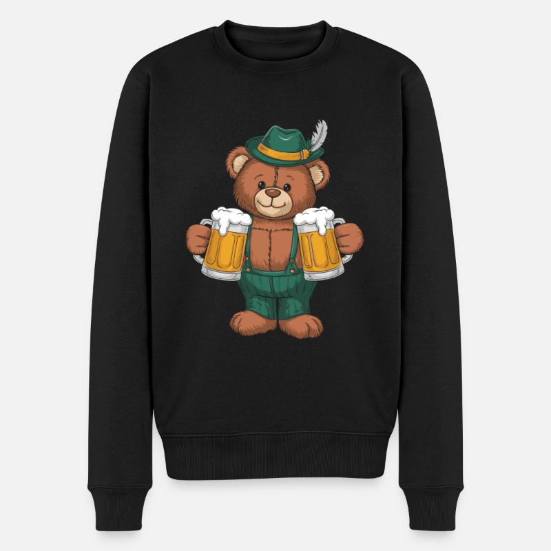 Bär Bière Bavière - Pull Premium bio Homme - noir