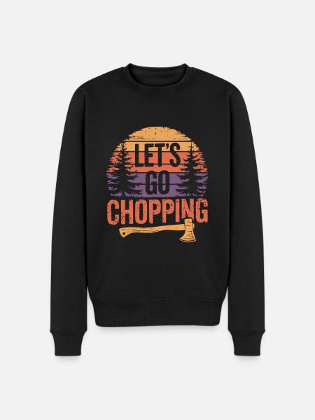 LumberjackChopping wood Lumberjack - Men's Premium Organic Jumper - black