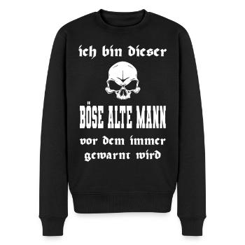 Böser Alter Mann - Männer Premium Bio Pullover - Schwarz - Vorne - Nico (187cm)