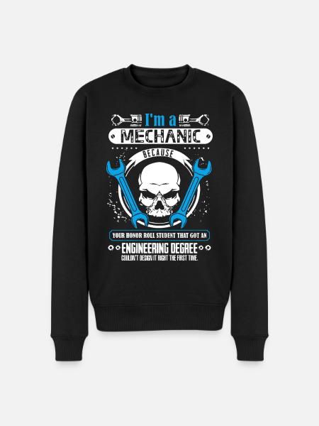 I am A Mechanic - Men's Premium Organic Jumper - black