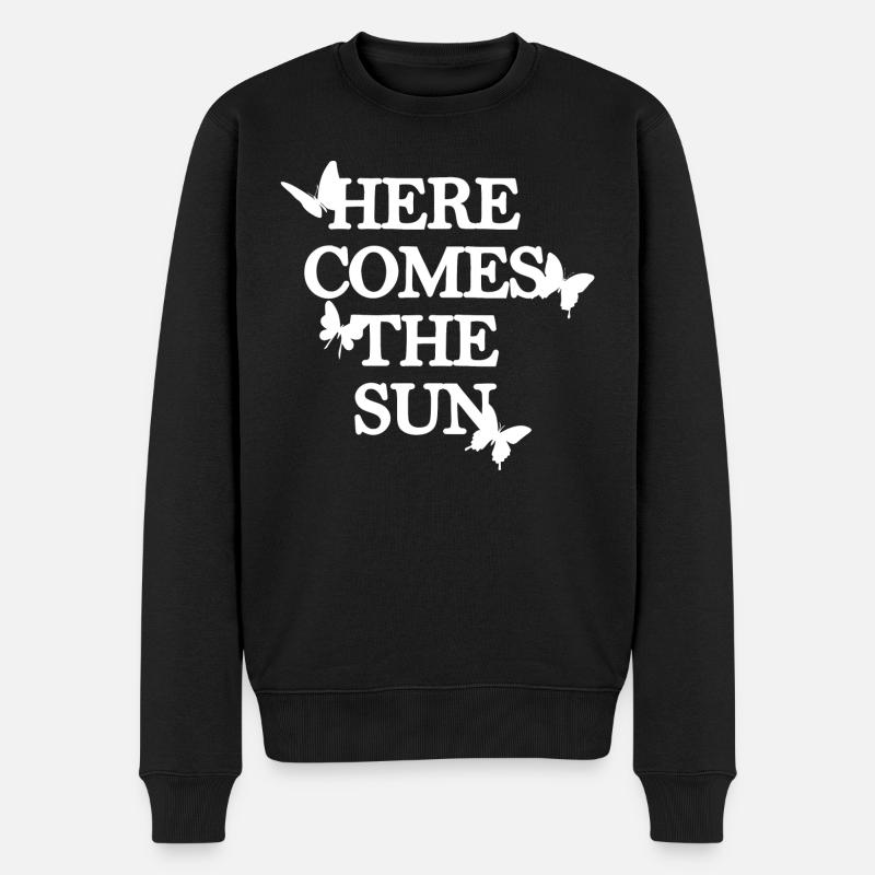 Voici le soleil blanc - Pull Premium bio Homme - noir