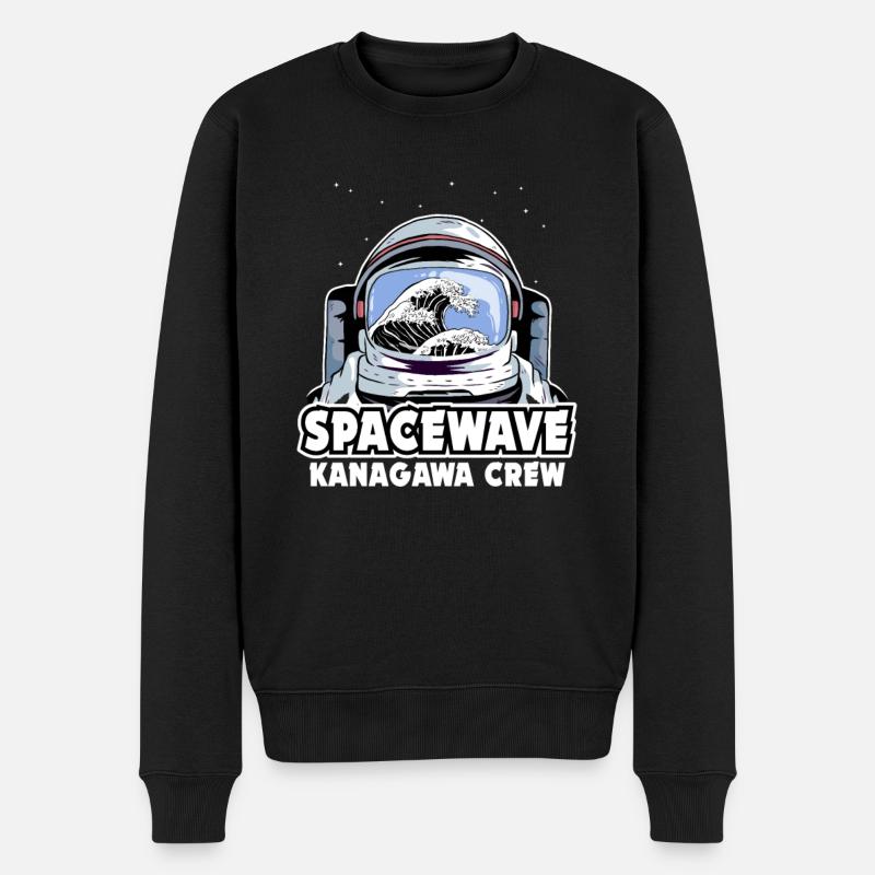 Vaporwave Otaku Space Manga Japan Retrowave - Männer Premium Bio Pullover - Schwarz