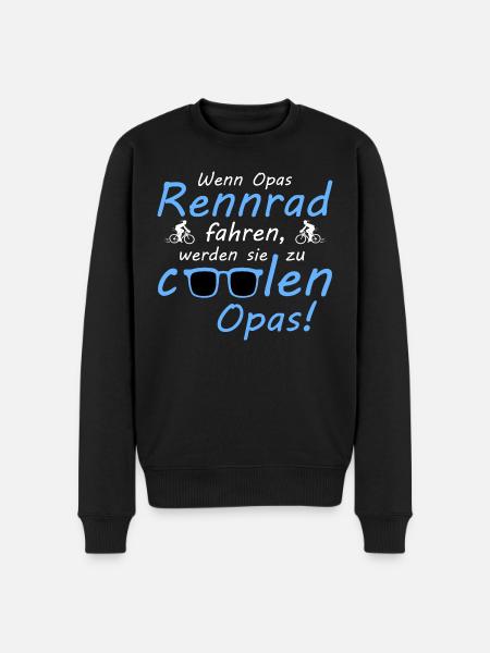 Rennrad Opas - Männer Premium Bio Pullover - Schwarz