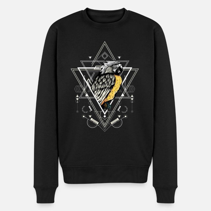 Perroquet - géométrie sacrée - Pull Premium bio Homme - noir