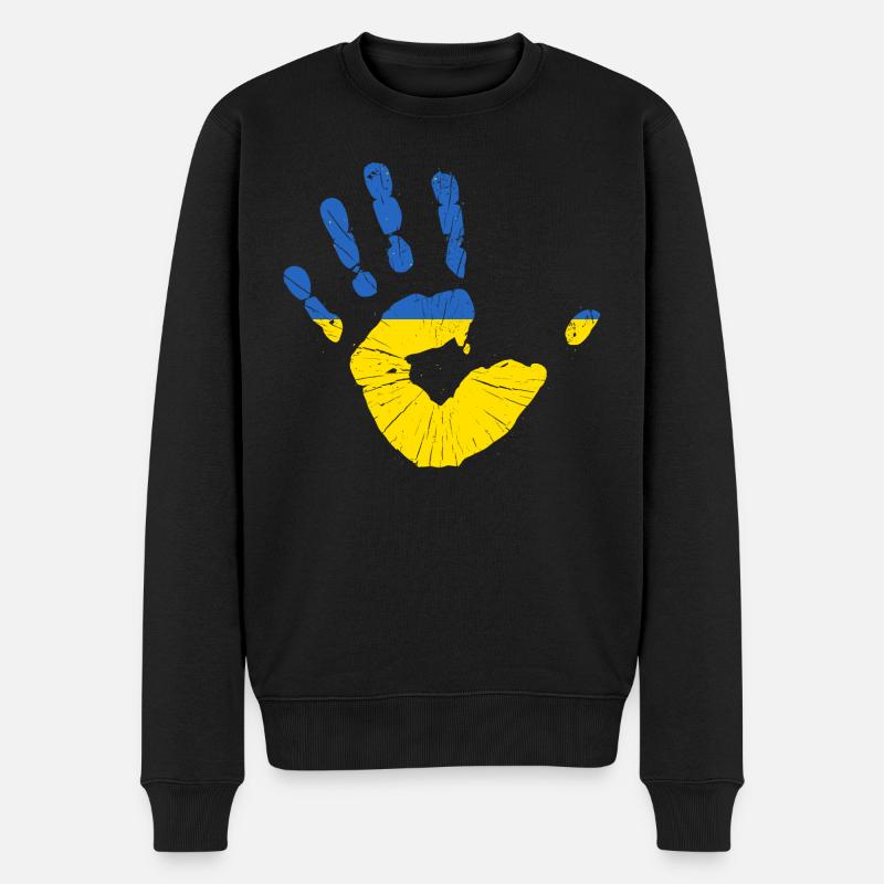 Drapeau Ukraine Drapeau ukrainien drapeau ukrainien - Pull Premium bio Homme - noir