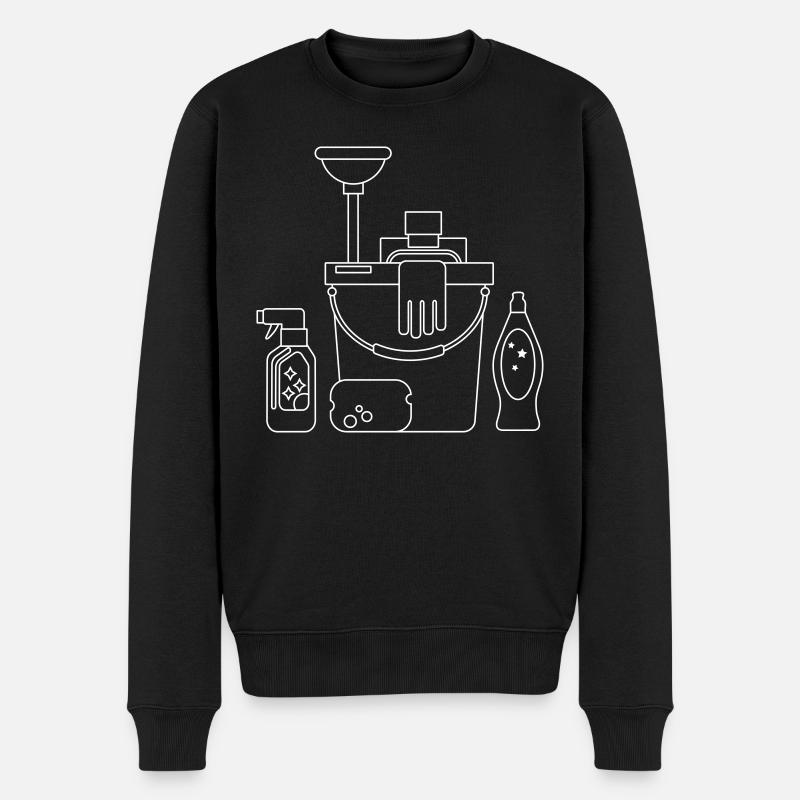 Putzeimer - Männer Premium Bio Pullover - Schwarz