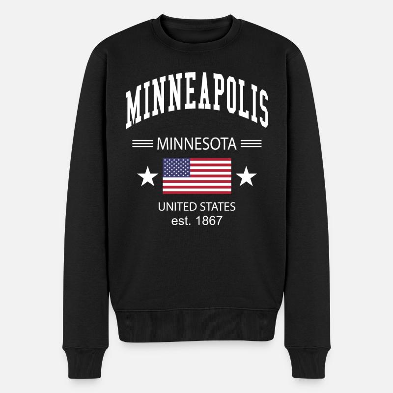 Minneapolis - Men's Premium Organic Jumper - black