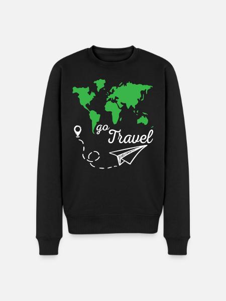 Go Travel - Men's Premium Organic Jumper - black