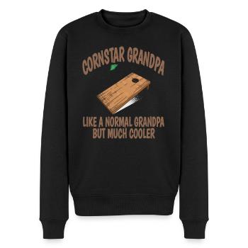 Cornstar Grandpa Cornhole Player Grandpa Gift Idea - Men's Premium Organic Jumper - black - Front - Nico (187cm)
