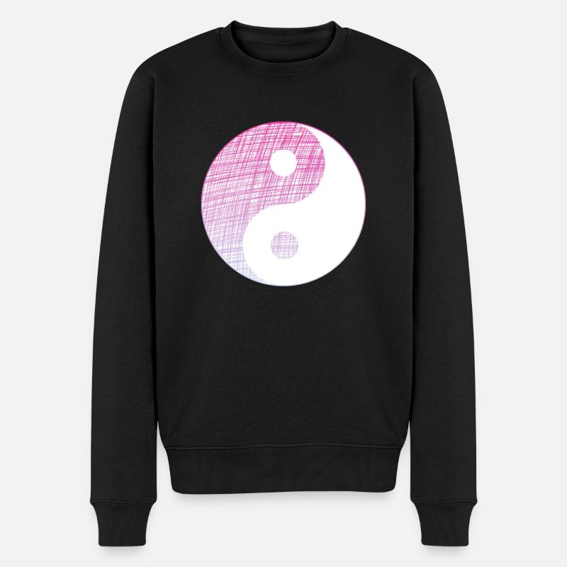yin yang - Männer Premium Bio Pullover - Schwarz