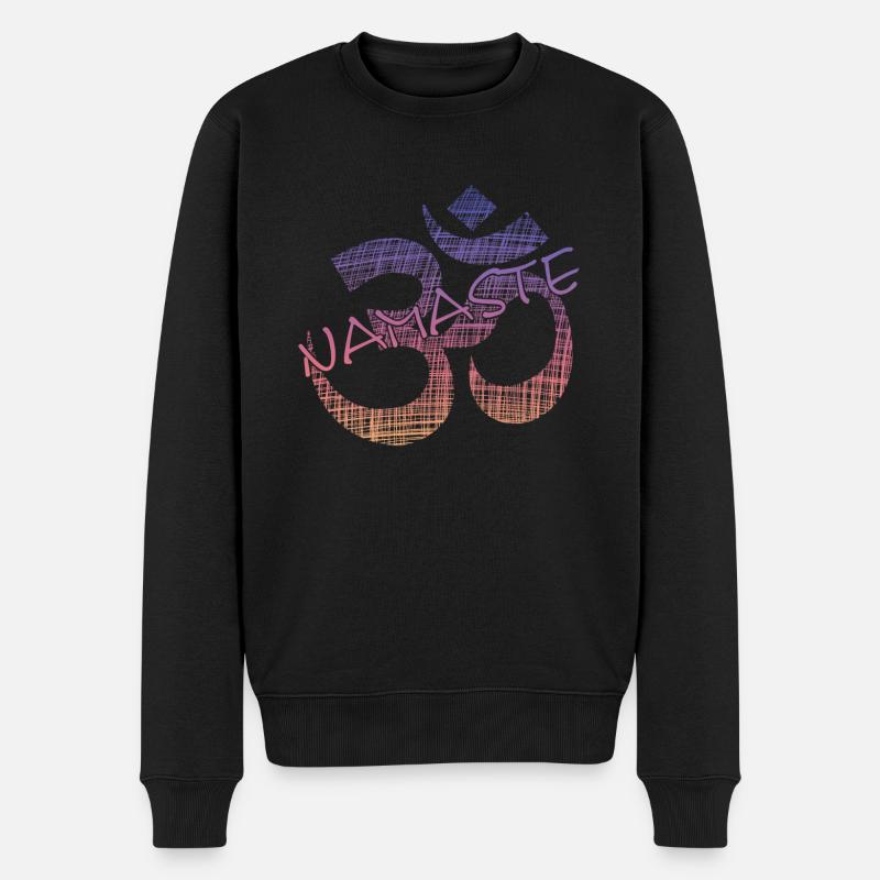 Yoga - Männer Premium Bio Pullover - Schwarz