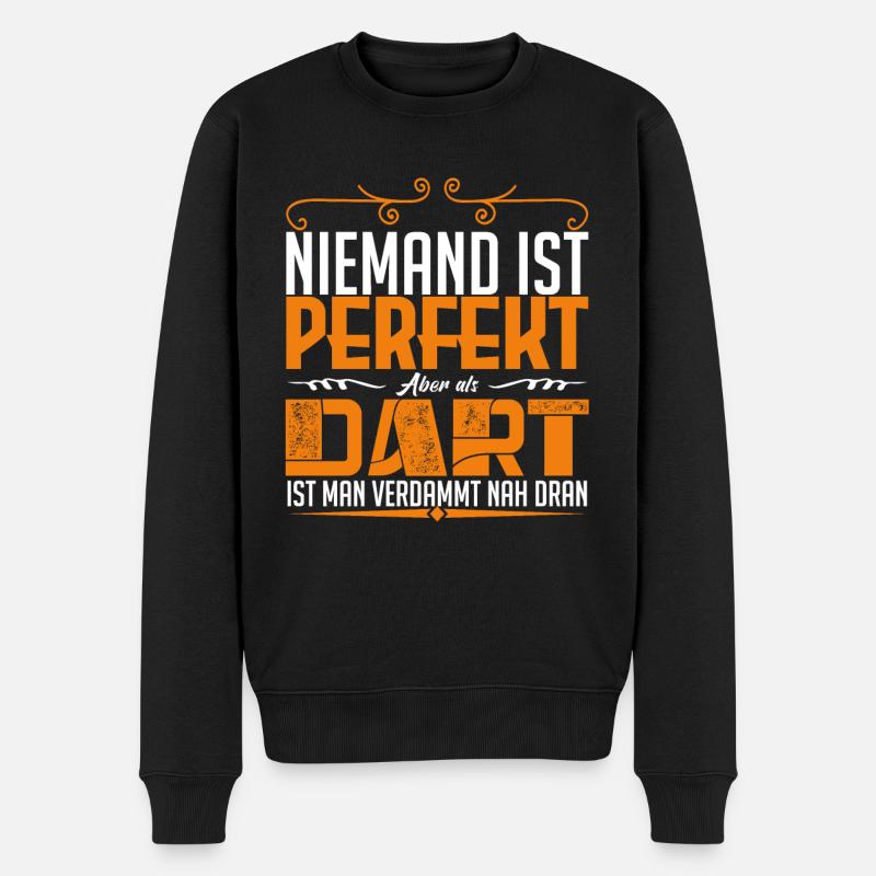 Dart - Männer Premium Bio Pullover - Schwarz