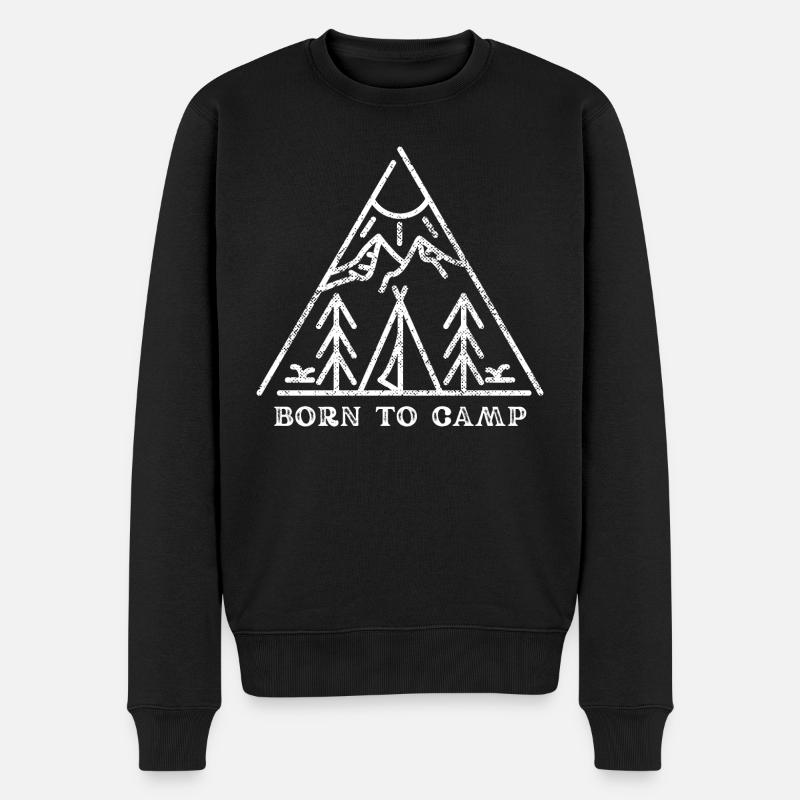 Né pour camper - Pull Premium bio Homme - noir