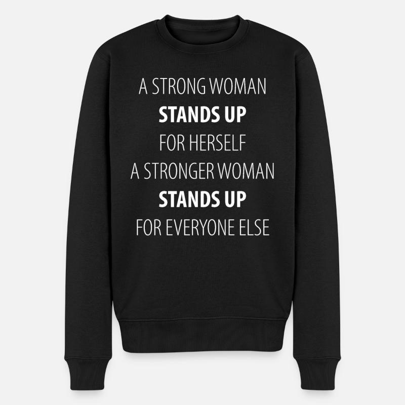 Fearless women rise - Männer Premium Bio Pullover - Schwarz