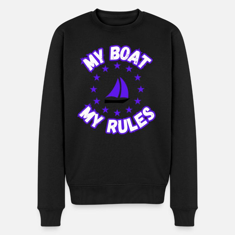 Mon bateau Mes règles - Pull Premium bio Homme - noir