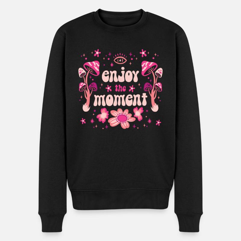 Art psychédélique aux champignons magiques - Pull Premium bio Homme - noir