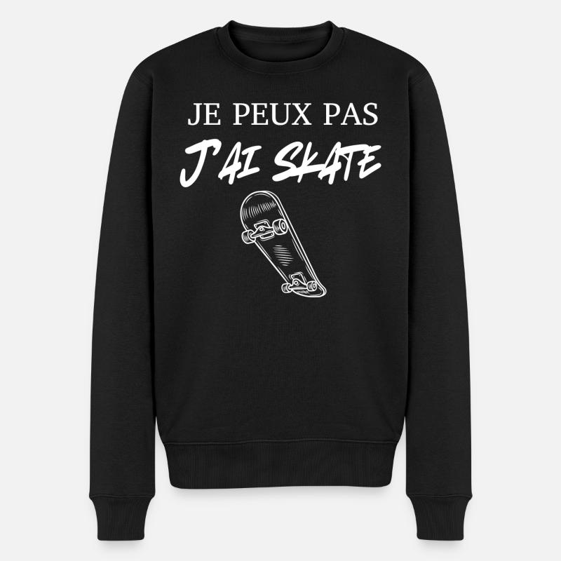 je peux pas j'ai skate - Pull Premium bio Homme - noir
