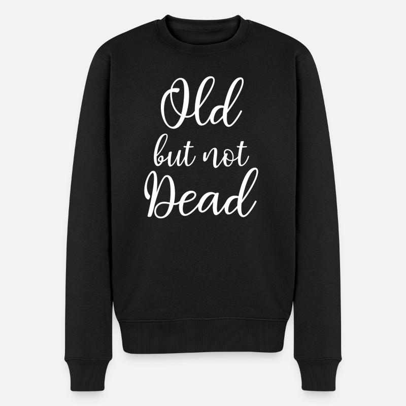 old but not dead - Men's Premium Organic Jumper - black