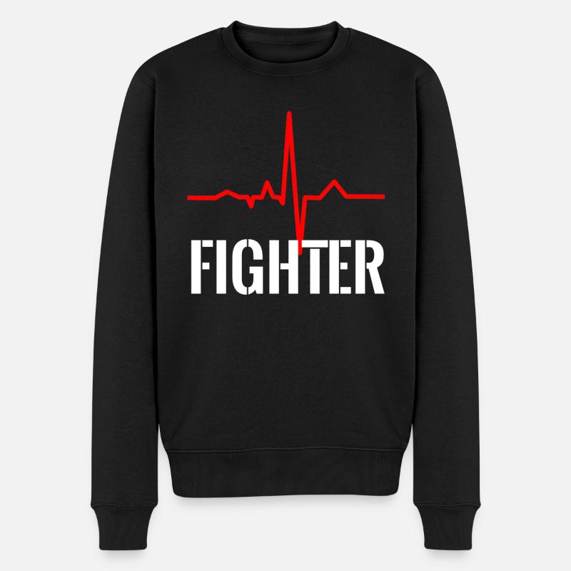 combattant - Pull Premium bio Homme - noir