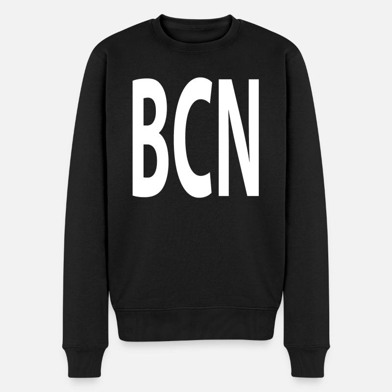 BCN Barcelone - Pull Premium bio Homme - noir