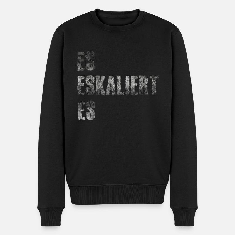 ES Eskaliert Eh - Männer Premium Bio Pullover - Schwarz