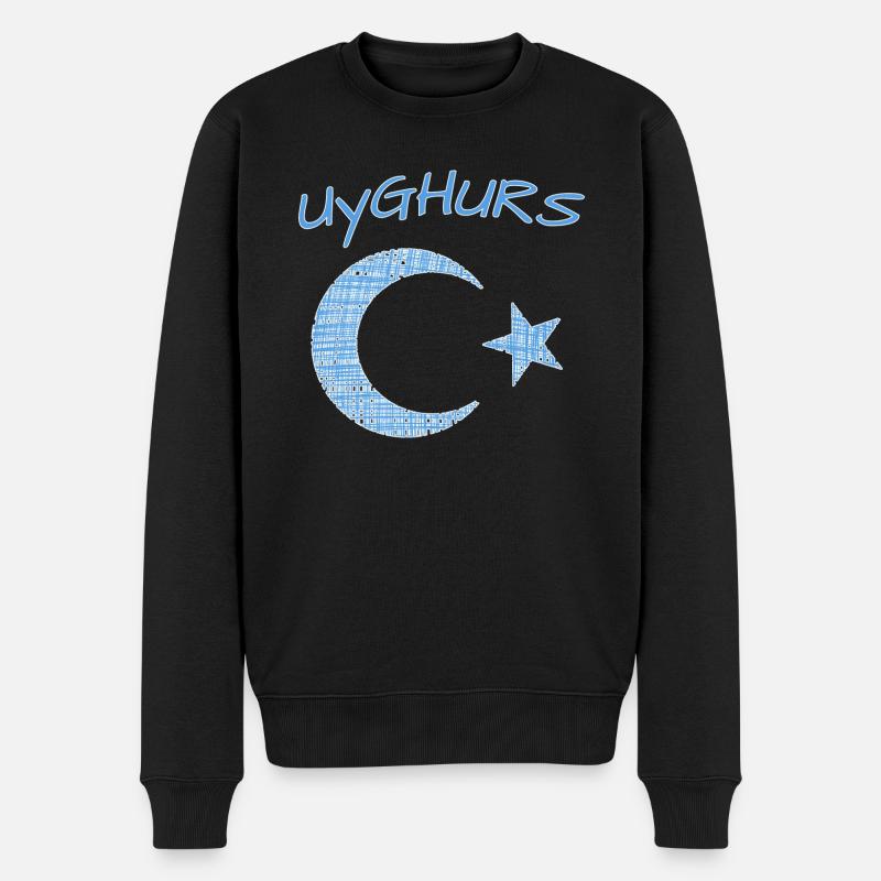 Uyghurs Uiguren - Männer Premium Bio Pullover - Schwarz