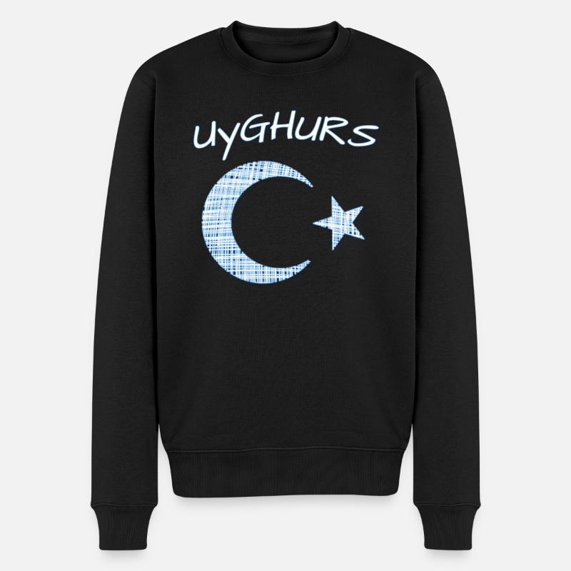 Uyghurs Uiguren Xinjiang - Männer Premium Bio Pullover - Schwarz