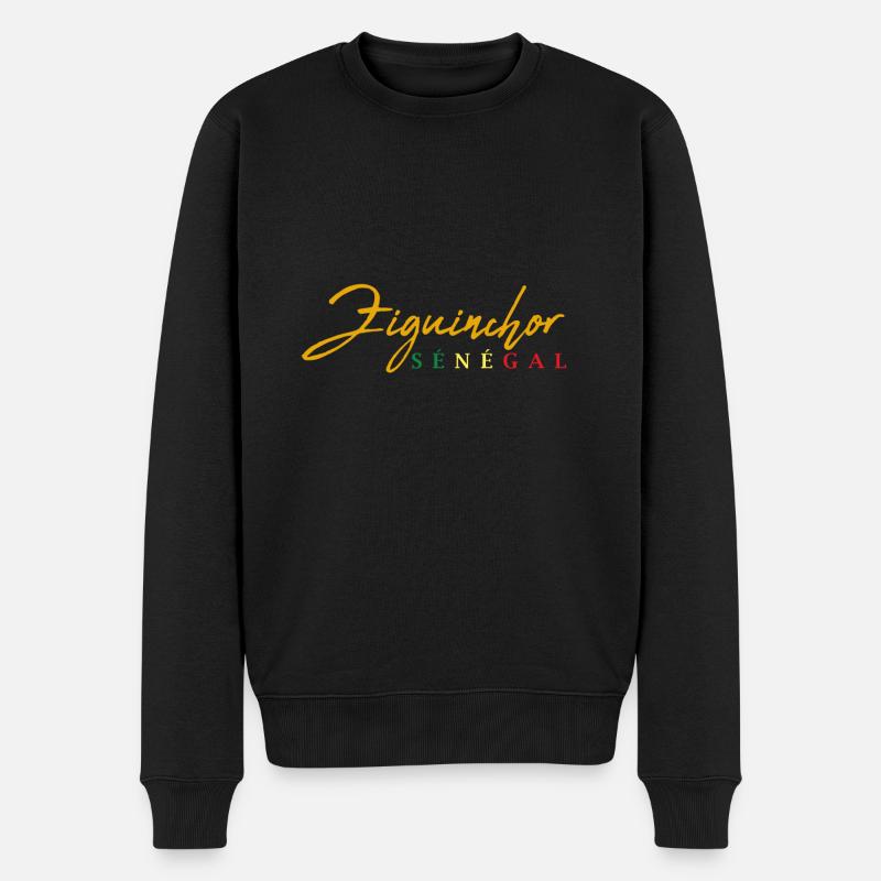 Ziguinchor Senegal - Männer Premium Bio Pullover - Schwarz