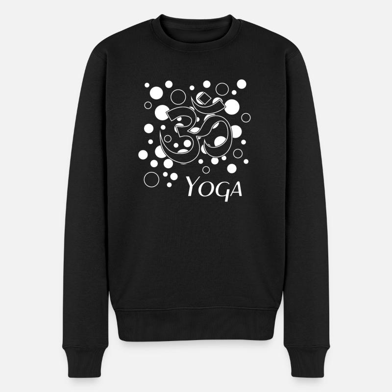 Om Namaste - Männer Premium Bio Pullover - Schwarz
